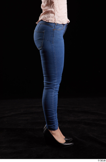 Rania  1 black high heels blue jeans dressed flexing…